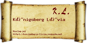 Königsberg Lívia névjegykártya
